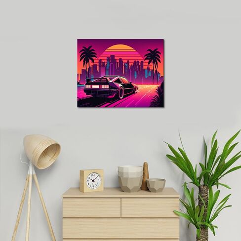 Rebotipy Paint by Numbers for Adults Sports Car Paint by Numbers Kit Cityscape Canvas Art DIY Paint by Numbers for Adults Kids Paint by Numbers for Adults Beginner 16x20 in in Saudi Arabia
