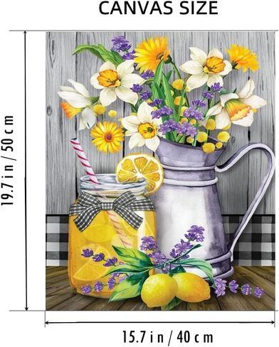 BOMUVI Paint by Number for Adults Beginner Paint by Numbers for Adults Flower Paint by Number Kits Acrylic Painting Paint by Number Kits on Canvas Paint by Number Adults Lemon 16x20 Inch in Saudi Arabia