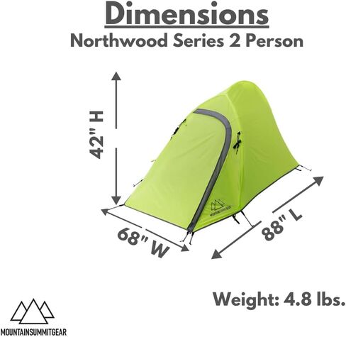 Northwood Series 1/2/4-Person Backpacking Tent - Lightweight Camping Tent and Backpacking Tent with Water Resistant and Windproof Design (by Caddis Sports Inc.) in Saudi Arabia