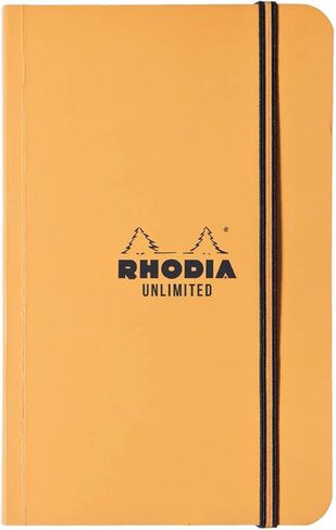 Rhodia "Unlimited" Pocket Notebook - Lined 60 sheets - 3 1/2 x 5 1/2 - Orange Cover in Saudi Arabia