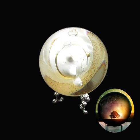 حامل كرة كريستال فضي مقاس 2.5 بوصة، حامل معدني كريستالي لديكور المنزل على شكل كرة ماسية كريستالية in Kuwait