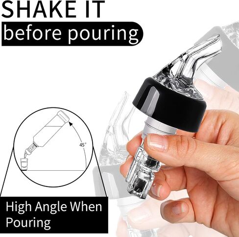 Automatic Measured Bottle Pourers Pack of 12 Liquor Bottle Pourers 1 oz (30 mL) Quick Shot Spirit Measure Wine Pourer Spouts Drinks Wine Cocktail Whiskey Dispenser Bartender Home Bar Tools (12pcs) in Saudi Arabia