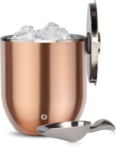 SNOWFOX XL Premium Vacuum Insulated Double Wall Stainless Steel Ice Bucket with Lid/Scoop-Bar Accessories-Large Elegant Party Bucket-Chills Several Bottles-Beautiful Entertaining Supplies-7 Liter in Saudi Arabia