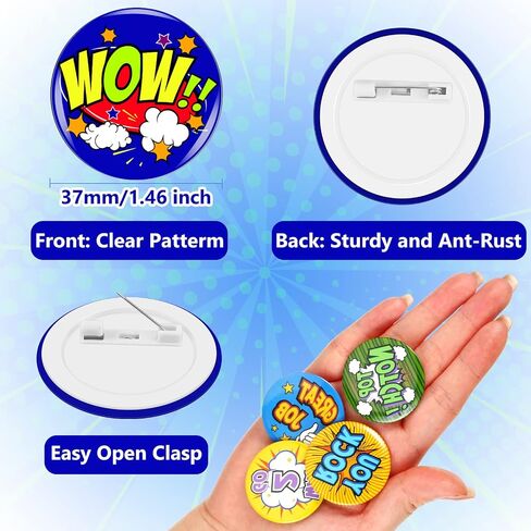 10 Style 80 PCS Reward Button Pins Team Award for Employees Positive Button Pins Recognition Encouraging Pin Badges Appreciation Pins for Kids Students Workers in Saudi Arabia