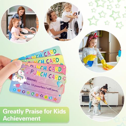 WERNNSAI 240PCS Kids Reward Punch Cards Unicorn Behavior Punch Cards Students Reward Chart Motivation Incentive Card for Classroom Students Teachers School Supplies in Saudi Arabia