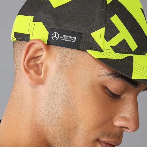 قبعة Mercedes AMG Petronas F1 Lewis Hamilton AOP - أسود//أصفر - مقاس واحد يناسب الجميع in Saudi Arabia