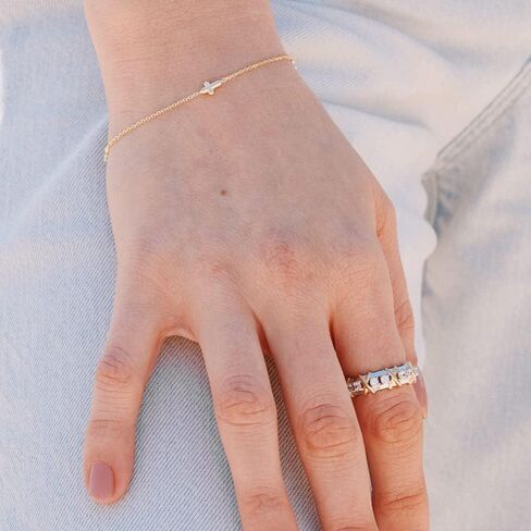Sterling Silver & Gold Tone Designer Style CZ X Ring (ring sizes 5 to 9) - Women's Fashion Ring - Sterling Silver Ring for Her - Alternative Wedding Ring - Gift for Her - Birthday Gift - Gifts for Mom in Kuwait