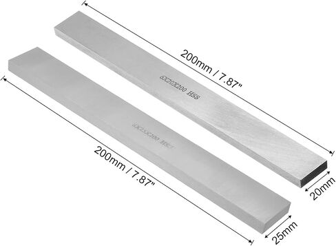 uxcell HSS Lathe Tool Bit 6mm x 20mm x 200mm & 8mmx25mmx200mm, Square Lathe Turning Tool Blanks, High Speed Steel Rectangular Fly Cutter Mill Blank,2pcs in Saudi Arabia