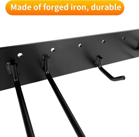 رف منظم أدوات تخزين الحائط من Qualward مثبت على الحائط، رف حائط عالي التحمل بحد أقصى 200 رطل لأدوات الفناء والمجارف والمكابس والمكانس والحبال والخراطيم والحبال in Kuwait