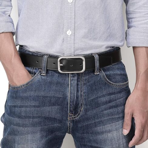Men's Jeans Belts Casual and Work Leather Dress Belt in Saudi Arabia