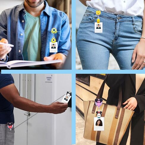 5 Pcs Retractable Badge Holders, Cartoon Cute Retractable Badge Reel for Nurses, Doctor, Teacher, Student,Office Worker (A) in Saudi Arabia