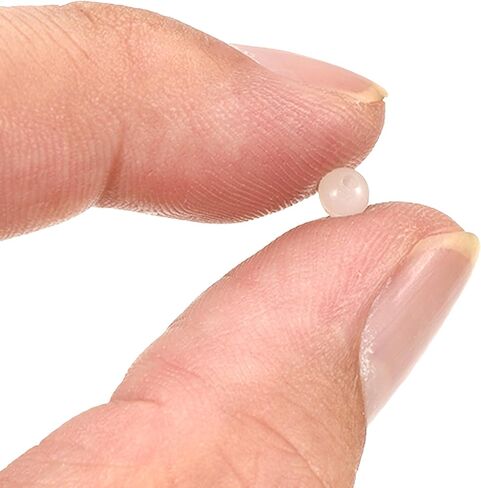 200 Pcs Glow Fishing Beads - Plastic Luminous Round Bait Egg Lure Rigs Apply to Outdoor Tackle Tool (4mm, White) in Saudi Arabia