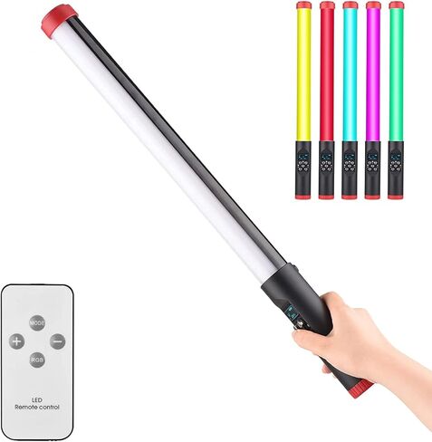عصا إضاءة فيديو LED محمولة RGB للغوص حتى 30 متر/100 قدم IPX8 مع جهاز تحكم عن بعد 2K لومين 3000-6000K. in Kuwait
