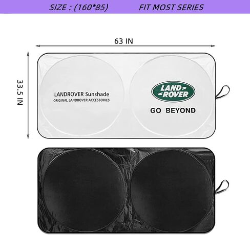 Car Windshield Sun Shade for Land Rover - Front Window Sunshade Cover UV Rays Foldable Sun Visor for Discovery Sport Evoque Freelander LR2 Range Rover Sport Velar Series Car Interior Accessories in Saudi Arabia