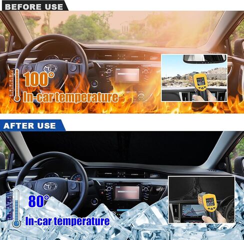 Front Windshield Sunshade Fit for Toyota RAV4 2019 2020 2021 2022 2023 2024, 240T Foldable Window Shade Sun Visor Protector Blocks UV Rays Keep Vehicle Cooler in Saudi Arabia