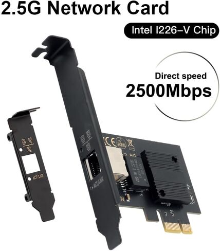 بطاقة شبكة PCIe Gigabit (لـ Intel I226) إلى RJ45 2.5GB محول شبكة إيثرنت 2500Mbps NIC LAN سطح المكتب واي فاي بطاقة دعم نظام التشغيل Mac OS Window PC in Kuwait