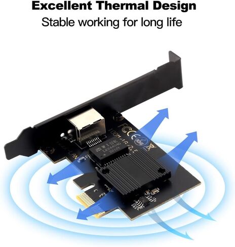 بطاقة شبكة PCIe Gigabit (لـ Intel I226) إلى RJ45 2.5GB محول شبكة إيثرنت 2500Mbps NIC LAN سطح المكتب واي فاي بطاقة دعم نظام التشغيل Mac OS Window PC in Kuwait