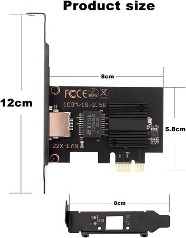 بطاقة شبكة PCIe Gigabit (لـ Intel I226) إلى RJ45 2.5GB محول شبكة إيثرنت 2500Mbps NIC LAN سطح المكتب واي فاي بطاقة دعم نظام التشغيل Mac OS Window PC in Kuwait