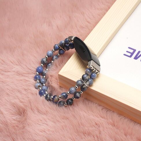 Compatible for Fitbit Inspire HR/Inspire 2 & Inspire Bands Women Elastic Handmade Pearl Bracelet Fashion Beaded Strap Bracelet for Inspire Hr/Inspire 2 in Kuwait