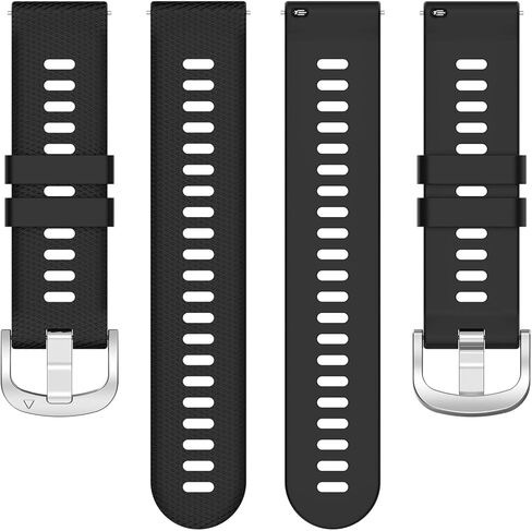 MOTONG لـ Garmin Forerunner 265S سوار بديل 18 مم حزام ساعة معصم بديل لـ Garmin Forerunner 265S/255S/255S Music (سيليكون أسود) in Kuwait