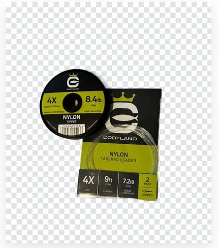 Cortland Tippet & Leader Bundle Pack 1 Spool 4X Nylon Tippet 50yd & 2 Pack 4X 9ft Nylon Leader in Saudi Arabia
