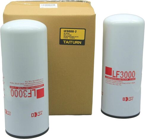 فلتر زيت التشحيم LF3000-2 متوافق مع محركات الديزل ISC 8.3L ISL/QSL 9.0L ISM N14 M11 يستبدل 3401544 XLF75000 (عبوة من قطعتين) in Kuwait