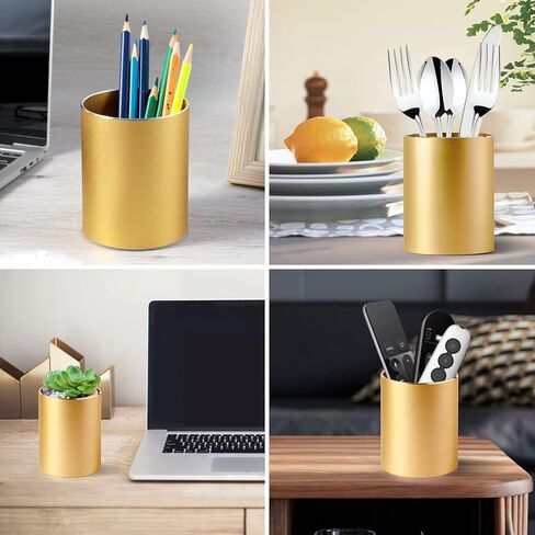 حامل أقلام حامل أقلام للمكتب، حامل معدني لأكواب القلم وحامل فرشاة المكياج، منظم أقلام سطح المكتب وكوب أقلام الرصاص لملحقات مكتب المكتب، أسود 3.15 × 4.0 بوصة in Kuwait