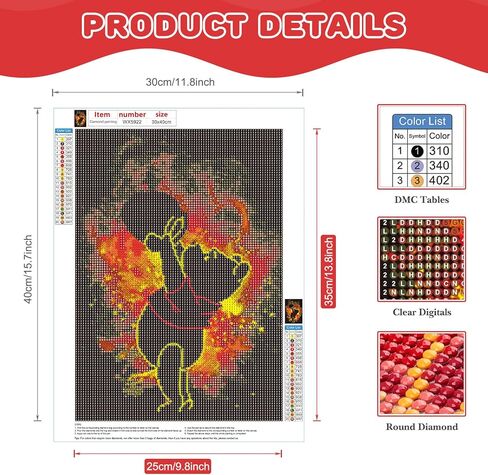 مجموعات الطلاء الماسي من DOMROM Bear للبالغين، مجموعات فنية ماسية ثلاثية الأبعاد DIY، فنون وحرف كريستالية دائرية كاملة، طقم رسم فني لأحجار الكريمة الكرتونية لديكور جدار المنزل (12 × 16 بوصة) in Kuwait