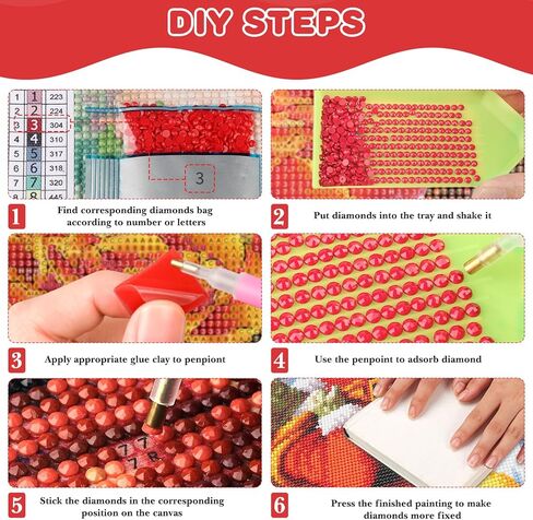 مجموعات الطلاء الماسي من DOMROM Bear للبالغين، مجموعات فنية ماسية ثلاثية الأبعاد DIY، فنون وحرف كريستالية دائرية كاملة، طقم رسم فني لأحجار الكريمة الكرتونية لديكور جدار المنزل (12 × 16 بوصة) in Kuwait