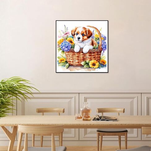 Acudotr Diamond Painting Kits for Adults, 5D DIY Diamond Art Kits for Beginners, Full Drill Diamond Painting Kits for Home Wall Decor, Dog, 12x12 Inch in Saudi Arabia