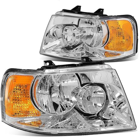 DNA MOTORING HL-OH-FEXPE03-CH-AM Headlight Assembly Compatible with 03-06 Ford Expedition in Saudi Arabia