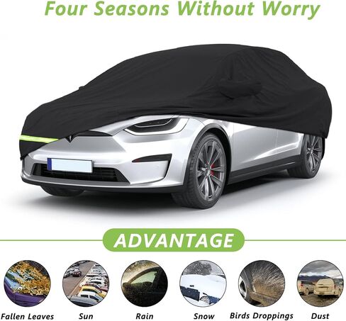 Yixin YIXIN Waterproof Car Covers for Tesla Model X 2020 2021 2022 Car Covers 190T Covers Customer Fit 100% Waterproof Windproof in Saudi Arabia