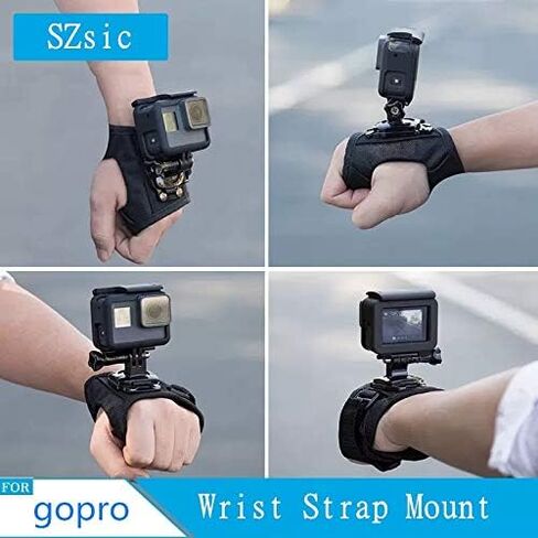 حزام المعصم جبل 360 درجة اليد يتصاعد 【2 حزمة مجموعة 】 حزام الشريط مع المسمار ل GoPro بطل 8 7 6 5 4 جلسة سوداء ، DJI OSMO العمل ، شياويى ، AKASO ملحقات الكاميرا 2 حزمة in Kuwait