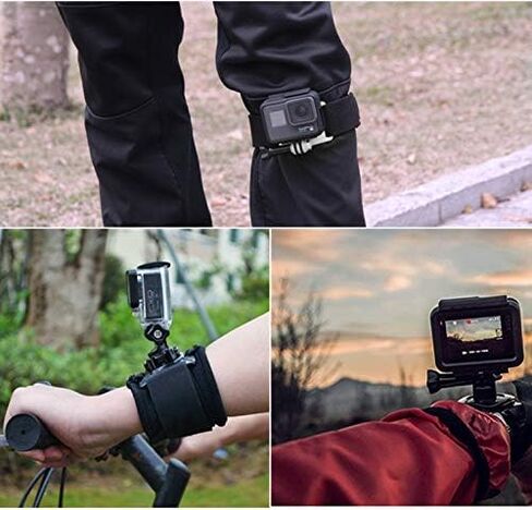 حزام المعصم جبل 360 درجة اليد يتصاعد 【2 حزمة مجموعة 】 حزام الشريط مع المسمار ل GoPro بطل 8 7 6 5 4 جلسة سوداء ، DJI OSMO العمل ، شياويى ، AKASO ملحقات الكاميرا 2 حزمة in Kuwait