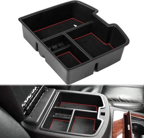 EDBETOS Center Console Organizer Tray Compatible with GMC Sierra 1500 Chevy Silverado Suburban 2500 Avalanche 07-13 Accessory 07-14 Sierra 2500 3500 Yukon Silverado 2500 3500 Suburban 1500 Tahoe, Red in Saudi Arabia