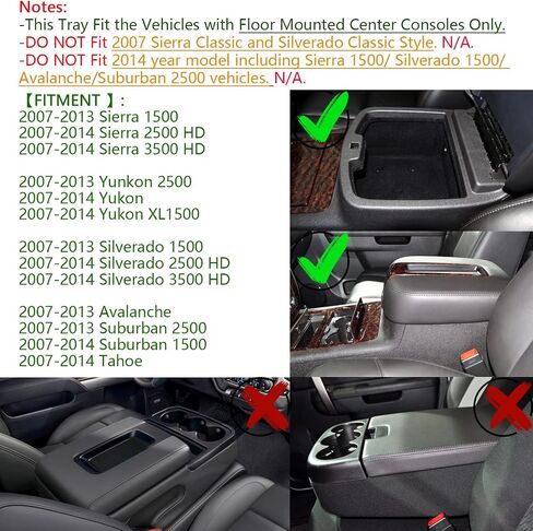 EDBETOS Center Console Organizer Tray Compatible with GMC Sierra 1500 Chevy Silverado Suburban 2500 Avalanche 07-13 Accessory 07-14 Sierra 2500 3500 Yukon Silverado 2500 3500 Suburban 1500 Tahoe, Red in Saudi Arabia