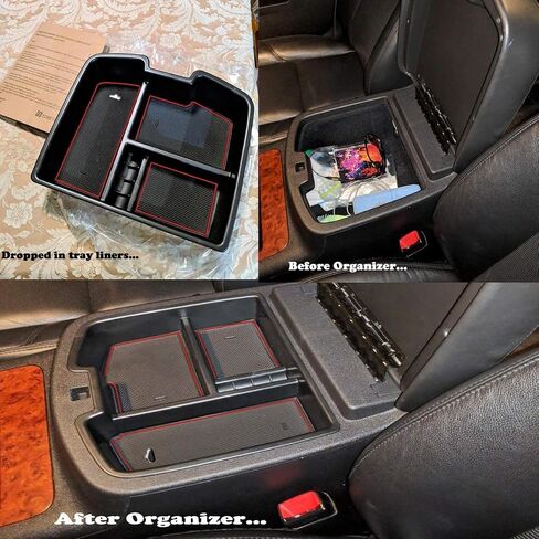 EDBETOS Center Console Organizer Tray Compatible with GMC Sierra 1500 Chevy Silverado Suburban 2500 Avalanche 07-13 Accessory 07-14 Sierra 2500 3500 Yukon Silverado 2500 3500 Suburban 1500 Tahoe, Red in Saudi Arabia