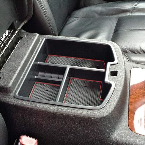 EDBETOS Center Console Organizer Tray Compatible with GMC Sierra 1500 Chevy Silverado Suburban 2500 Avalanche 07-13 Accessory 07-14 Sierra 2500 3500 Yukon Silverado 2500 3500 Suburban 1500 Tahoe, Red in Saudi Arabia