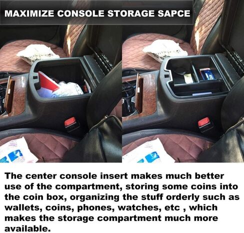 EDBETOS Center Console Organizer Tray Compatible with GMC Sierra 1500 Chevy Silverado Suburban 2500 Avalanche 07-13 Accessory 07-14 Sierra 2500 3500 Yukon Silverado 2500 3500 Suburban 1500 Tahoe, Red in Saudi Arabia