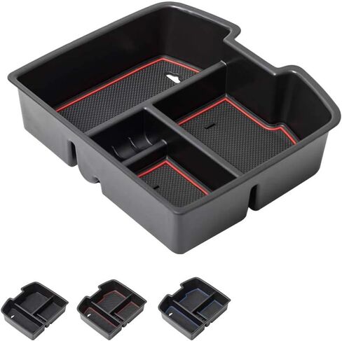 EDBETOS Center Console Organizer Tray Compatible with GMC Sierra 1500 Chevy Silverado Suburban 2500 Avalanche 07-13 Accessory 07-14 Sierra 2500 3500 Yukon Silverado 2500 3500 Suburban 1500 Tahoe, Red in Saudi Arabia
