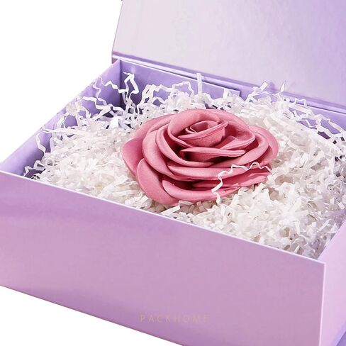 6 صناديق هدايا من PACKHOME مقاس 9x6.5x3.8 بوصة، صناديق وصيفات العروس، صناديق مستطيلة قابلة للطي مع أغطية مغناطيسية لتغليف الهدايا (أرجواني لامع) in Kuwait