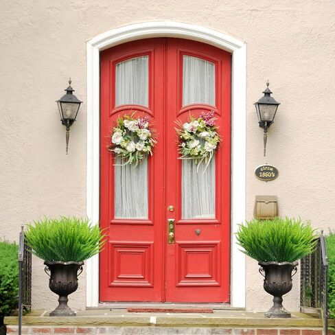 40 حزمة من سيقان السرخس الاصطناعية - سرخس بوسطن، مقاومة للأشعة فوق البنفسجية في الهواء الطلق ولا تتلاشى، مناسبة لحديقة المنزل، وصندوق النوافذ، وطاولة الشرفة الأمامية وديكورات الشرفة في الهواء الطلق in Kuwait