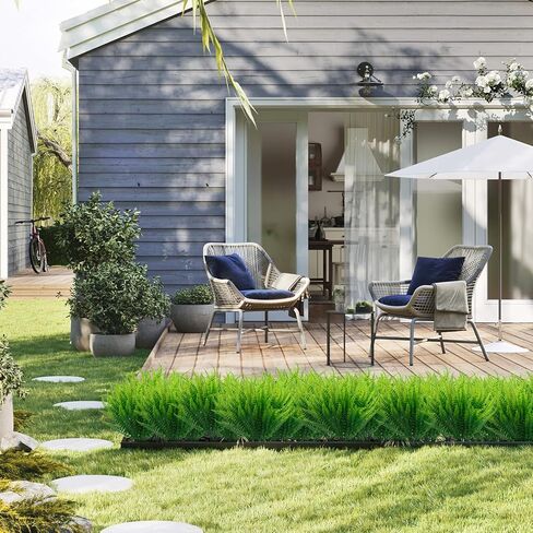 40 حزمة من سيقان السرخس الاصطناعية - سرخس بوسطن، مقاومة للأشعة فوق البنفسجية في الهواء الطلق ولا تتلاشى، مناسبة لحديقة المنزل، وصندوق النوافذ، وطاولة الشرفة الأمامية وديكورات الشرفة في الهواء الطلق in Kuwait