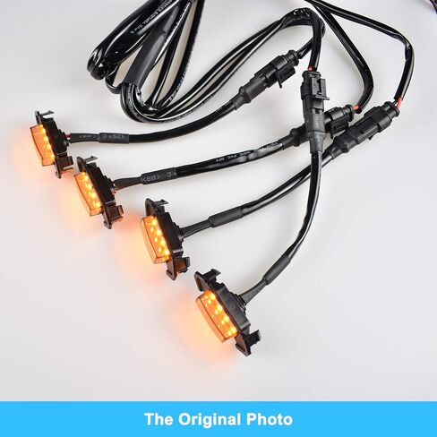 مصابيح الشواية الأمامية لمصباح شبكة تاكوما TRD Pro - إضاءة LED كهرمانية مع عدسة مدخنة، مجموعة شبكات تاكوما 2005-2011 و2016-2019 in Kuwait
