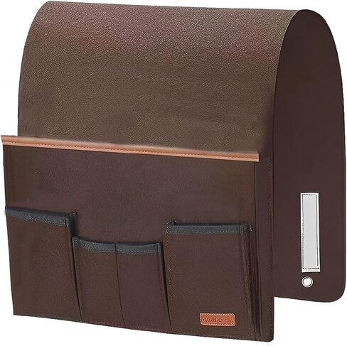 منظم مسند ذراع الأريكة، حامل جهاز التحكم عن بعد للأريكة القابلة للاستلقاء، حقيبة تخزين بجيب جانبي للأريكة وكرسي بذراعين مع 5 جيوب للمجلات والكمبيوتر اللوحي والهاتف والنظارات in Kuwait