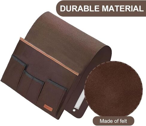 منظم مسند ذراع الأريكة، حامل جهاز التحكم عن بعد للأريكة القابلة للاستلقاء، حقيبة تخزين بجيب جانبي للأريكة وكرسي بذراعين مع 5 جيوب للمجلات والكمبيوتر اللوحي والهاتف والنظارات in Kuwait