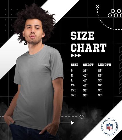 تأسست NFL - تي شيرت بأكمام قصيرة مرخص رسميًا للرجال والنساء - ألوان الفريق in Kuwait