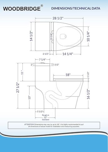 WOODBRIDGE One Piece Toilet with Soft Closing Seat, Chair Height, 1.28 GPF Dual, Water Sensed, 1000 Gram MaP Flushing Score Toilet with Chrome Button T0001-CH, White in Saudi Arabia