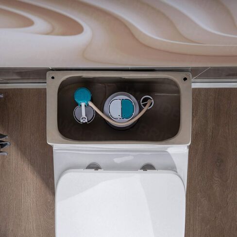 WOODBRIDGE One Piece Toilet with Soft Closing Seat, Chair Height, 1.28 GPF Dual, Water Sensed, 1000 Gram MaP Flushing Score Toilet with Chrome Button T0001-CH, White in Saudi Arabia