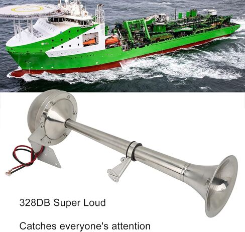 328db Super Loud Single Trumpet Truck Air Horn, 328DB 12V 30W VXH1112MAR C Stainless Steel Universal Air Horn Boat Horns for Boats RVs Yachts in Saudi Arabia